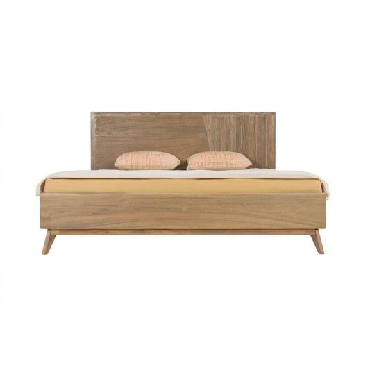 HomeRoots Natural Wood Queen Bed Frame