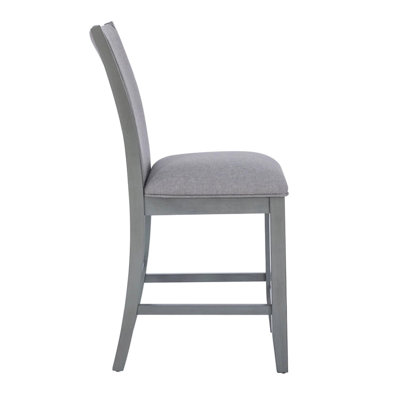 Robyn Grey Upholstered 25-Inch Counter Stool (Set of 2)