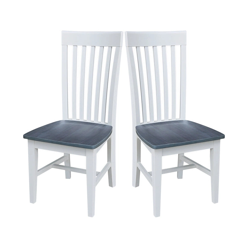 Solid Wood Tall Mission Dining Chairs, Set of 2
