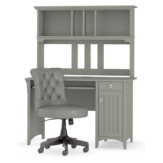 Bush Furniture Salinas 48W Computer Desk with Hutch and Office Chair