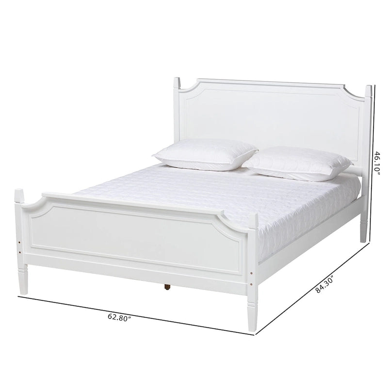 Mariana Classic and Traditional White Finished Wood Platform Bed
