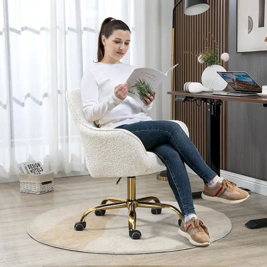 Howtai Swivel Home Office Chair with Rollers