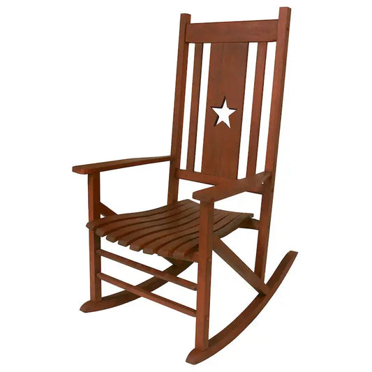 Leigh Country Heartland Adult Rocker with Star Cutout - natural