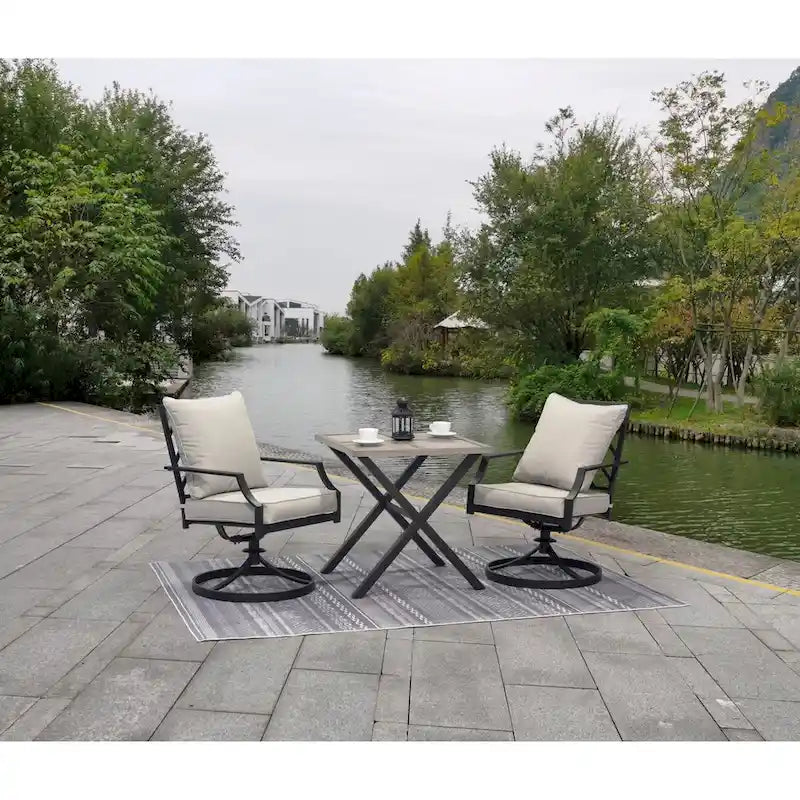 Silver Spring 3 Piece Outdoor Patio Bistro Set