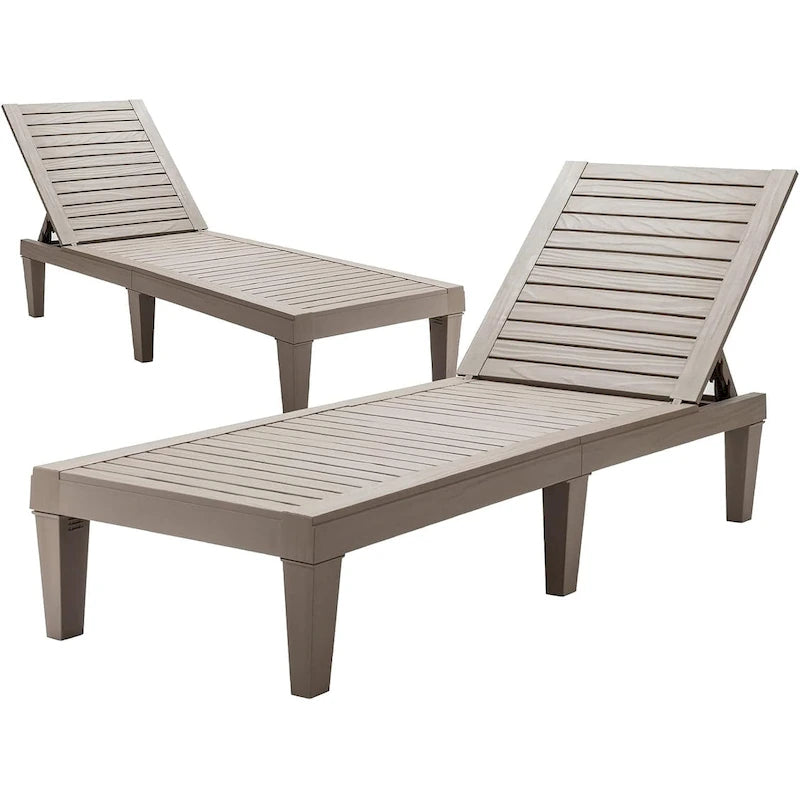 Outdoor Chaise Lounge Chair For Backyard, Poolside