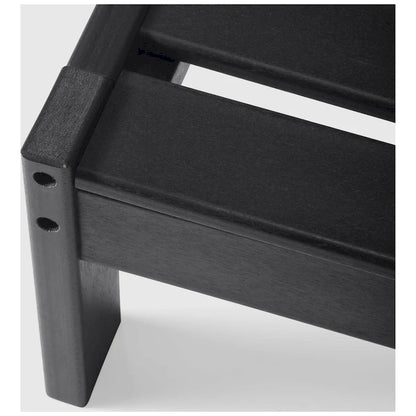 Polytrends Birchwood All Weather HDPE Outdoor Patio Deep Seating Black Left Arm Facing Chair With Cushions (1-Piece)