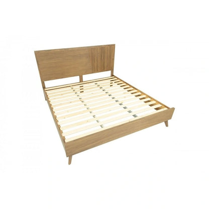 HomeRoots Natural Wood Queen Bed Frame