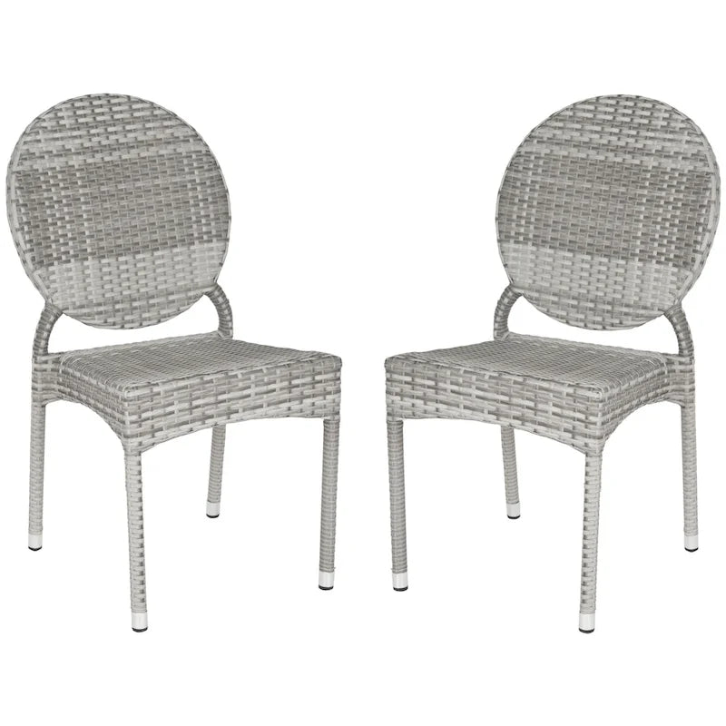 SAFAVIEH Valdez Indoor/Outdoor Stackable Dining Chairs (Set of 2) - 17 W x 22 D x 35 H