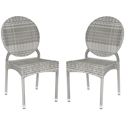 SAFAVIEH Valdez Indoor/Outdoor Stackable Dining Chairs (Set of 2) - 17 W x 22 D x 35 H