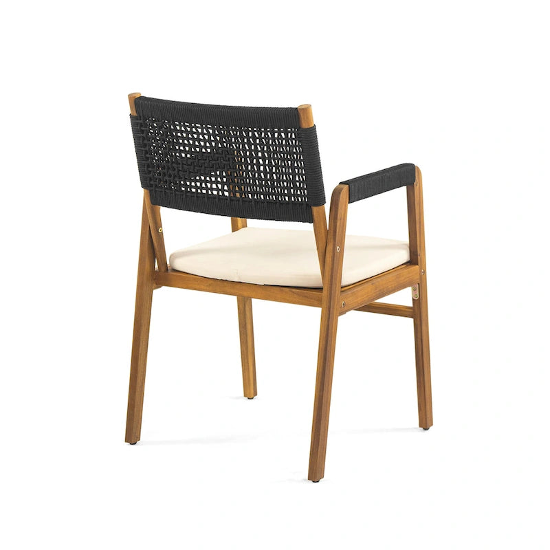 Christopher Knight Home - Outdoor 3-Piece Acacia Wood Dining Set with Cushions