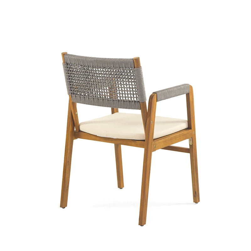 Christopher Knight Home - Outdoor 3-Piece Acacia Wood Dining Set with Cushions