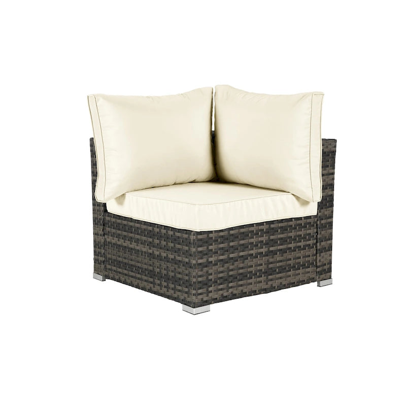 Outdoor Patio Sectional Sofa Set with Washable Cushions