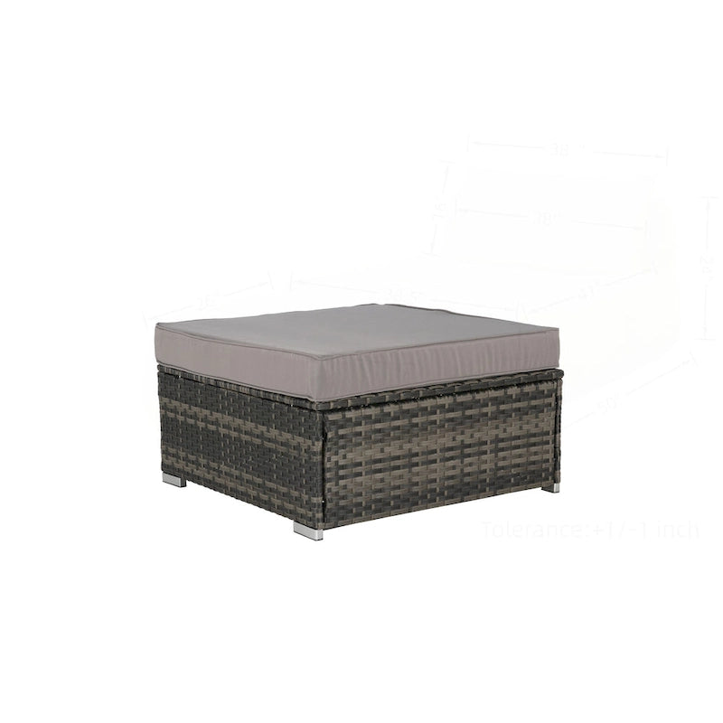 Outdoor Patio Sectional Sofa Set with Washable Cushions