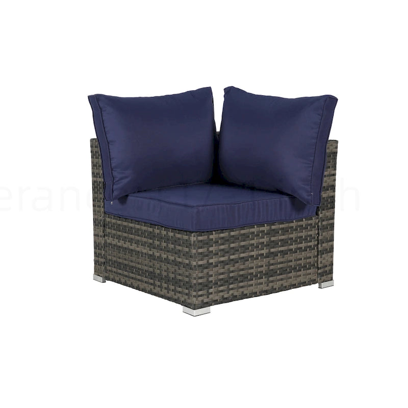 Outdoor Patio Sectional Sofa Set with Washable Cushions