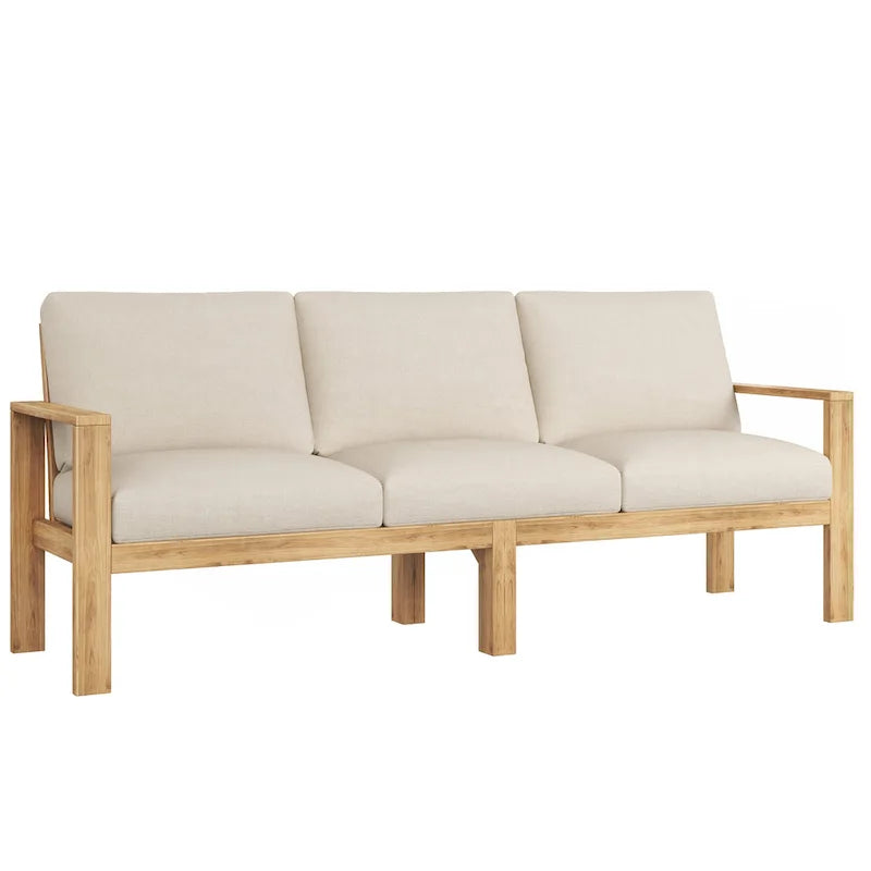 Outdoor 3pcs Acacia Sectional Patio Sofa Set