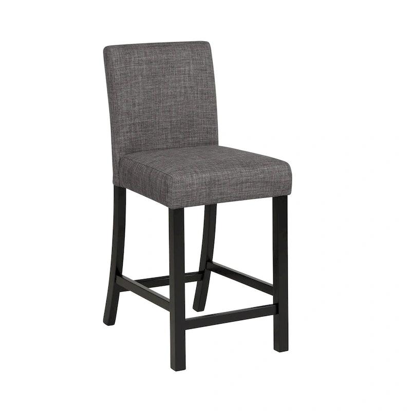 5 Piece Counter Height Table Set, Wooden Kitchen Table and Chairs Set with Square Table and 4 Upholstered Chairs