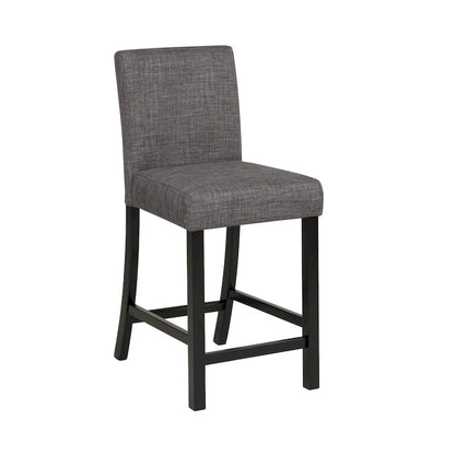 5 Piece Counter Height Table Set, Wooden Kitchen Table and Chairs Set with Square Table and 4 Upholstered Chairs