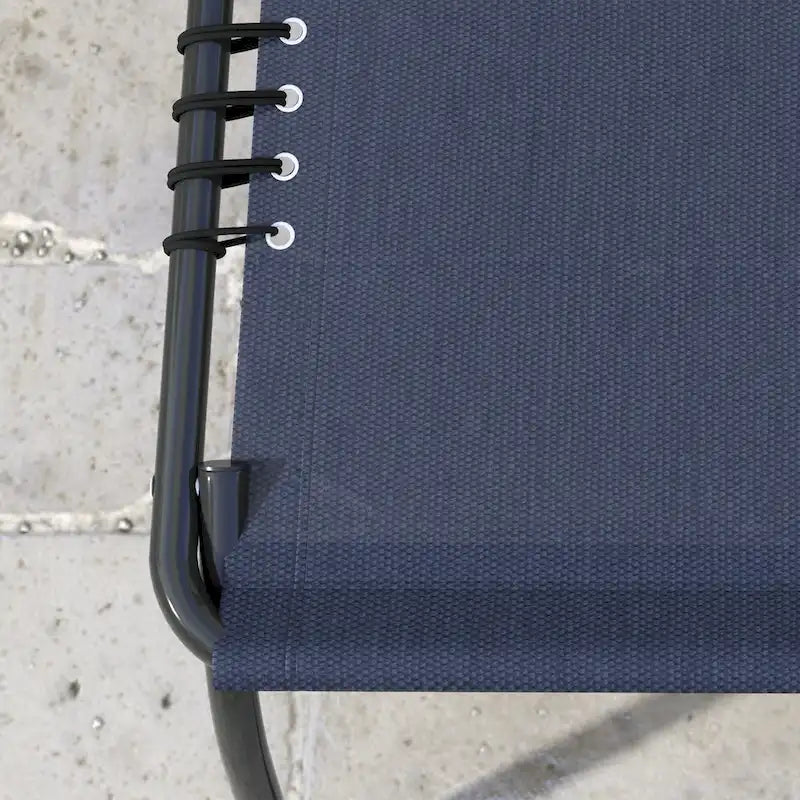 Outsunny Folding Chaise Lounge Pool Chair Set of 2, Patio Sun Tanning Chair with Reclining Back, Pillow, Breathable Mesh