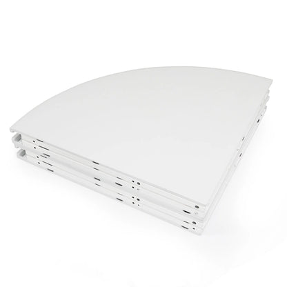 Round Plastic Folding Table with Carrying Handle, 66  Heavy Duty Foldable Round Table Indoor Outdoor, 5 Legs Portable