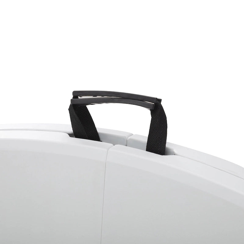 Round Plastic Folding Table with Carrying Handle, 66  Heavy Duty Foldable Round Table Indoor Outdoor, 5 Legs Portable