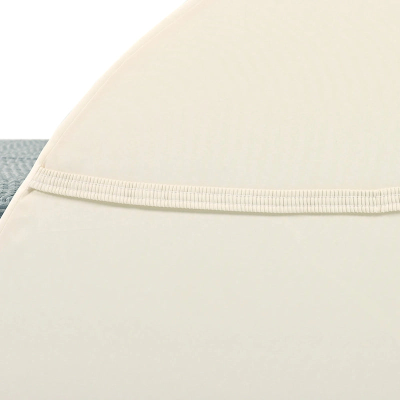 Outdoor Sun Bed Daybed wCushions&Pillows, Rattan Garden Reclining Chaise Lounge wAdjustable Backrests&Foldable Cup Trays