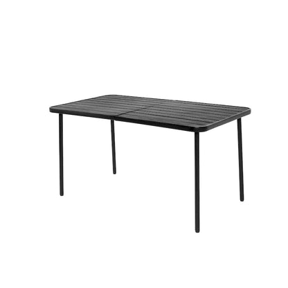 7-Piece Patio Dining Set with 55  Steel Table & Armchairs