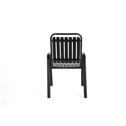 7-Piece Patio Dining Set with 55  Steel Table & Armchairs