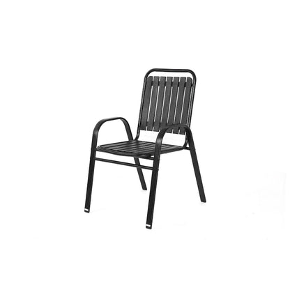 7-Piece Patio Dining Set with 55  Steel Table & Armchairs