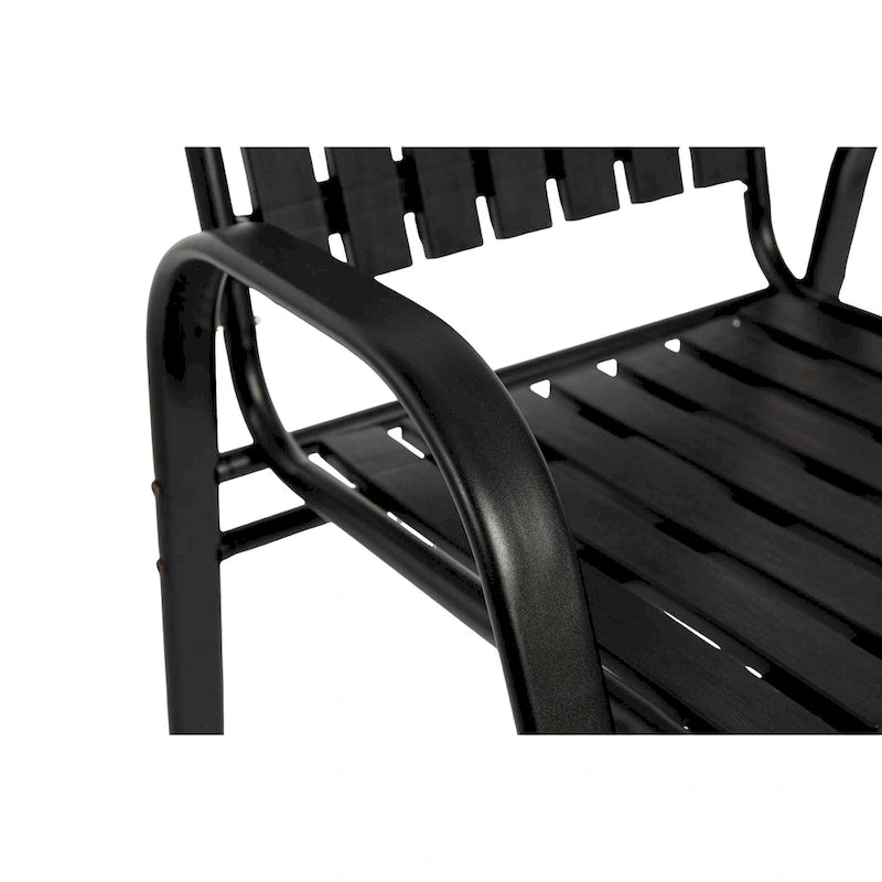 7-Piece Patio Dining Set with 55  Steel Table & Armchairs