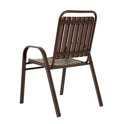 7-Piece Patio Dining Set with 55  Steel Table & Armchairs