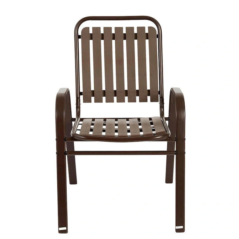 7-Piece Patio Dining Set with 55  Steel Table & Armchairs