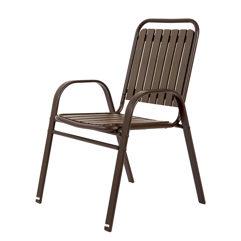 7-Piece Patio Dining Set with 55  Steel Table & Armchairs