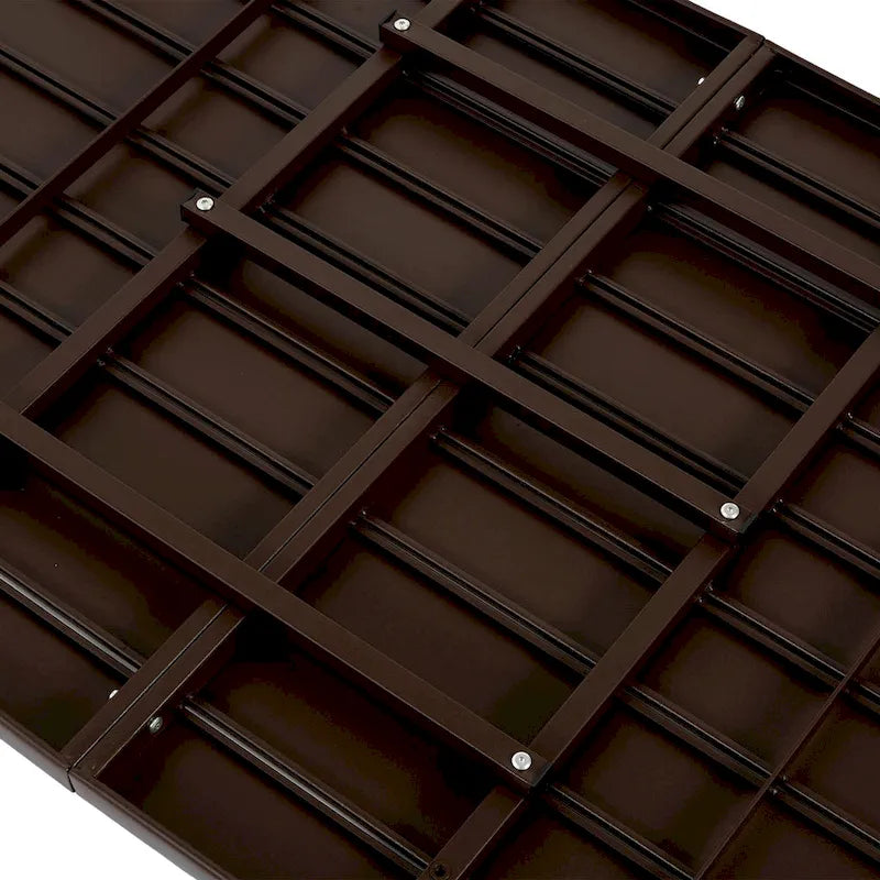 7-Piece Patio Dining Set with 55  Steel Table & Armchairs