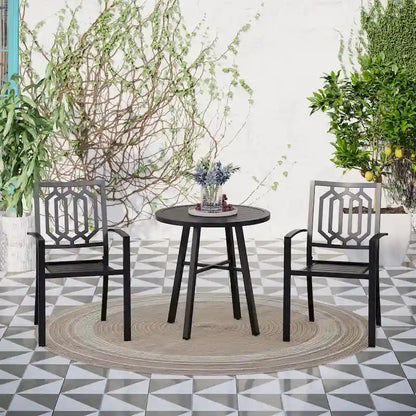 MAISON ARTS Metal Outdoor Patio Bistro Set 3 Pieces Dining Furniture