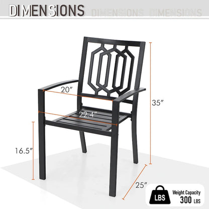 MAISON ARTS Metal Outdoor Patio Bistro Set 3 Pieces Dining Furniture