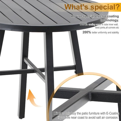 MAISON ARTS Metal Outdoor Patio Bistro Set 3 Pieces Dining Furniture