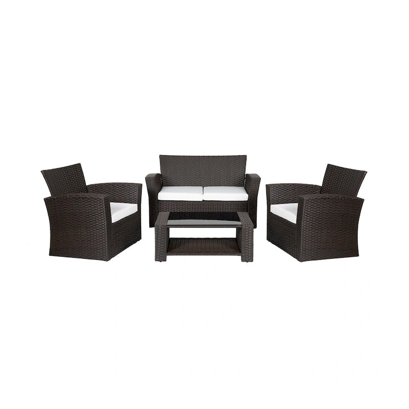 Grandview Outdoor Chocolate 4-piece Patio Conversation Set