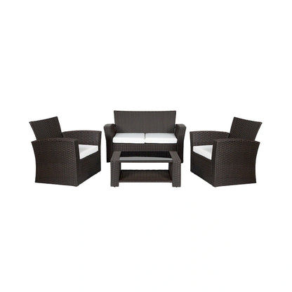 Grandview Outdoor Chocolate 4-piece Patio Conversation Set