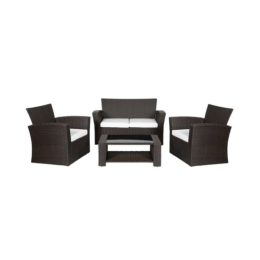 Grandview Outdoor Chocolate 4-piece Patio Conversation Set