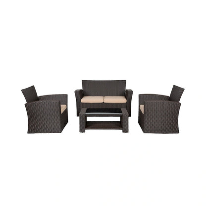 Grandview Outdoor Chocolate 4-piece Patio Conversation Set