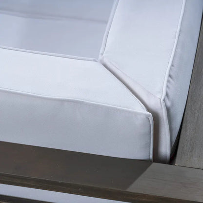 Malawi Outdoor 12-Piece U-Shaped Acacia Wood Sectional Sofa Set with Fire Pit by Christopher Knight Home