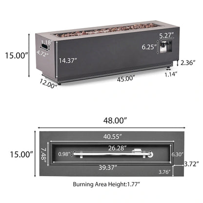 Malawi Outdoor 12-Piece U-Shaped Acacia Wood Sectional Sofa Set with Fire Pit by Christopher Knight Home