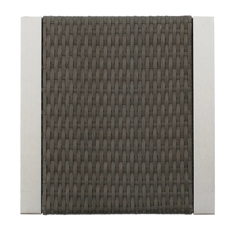 Aviara Outdoor Aluminum Club Chairs with Wicker-Topped Side Table by Christopher Knight Home