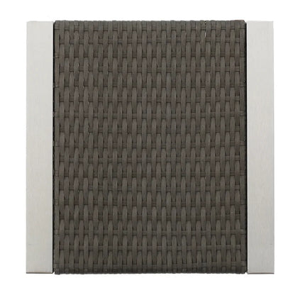 Aviara Outdoor Aluminum Club Chairs with Wicker-Topped Side Table by Christopher Knight Home