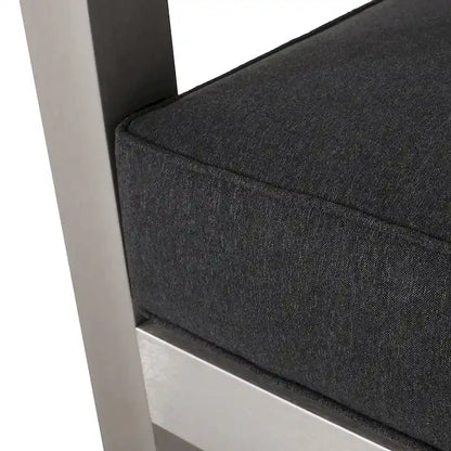 Aviara Outdoor Aluminum Club Chairs with Wicker-Topped Side Table by Christopher Knight Home