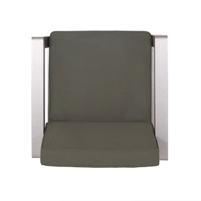 Aviara Outdoor Aluminum Club Chairs with Wicker-Topped Side Table by Christopher Knight Home