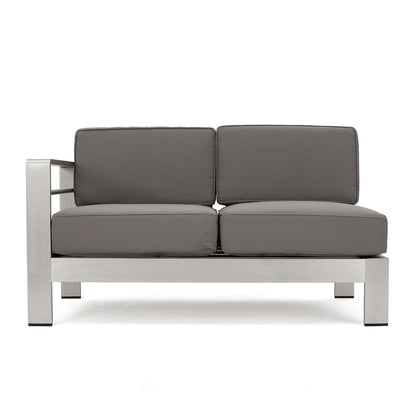 Cape Coral Outdoor Aluminum 10-piece Sofa Set with Cushions by Christopher Knight Home