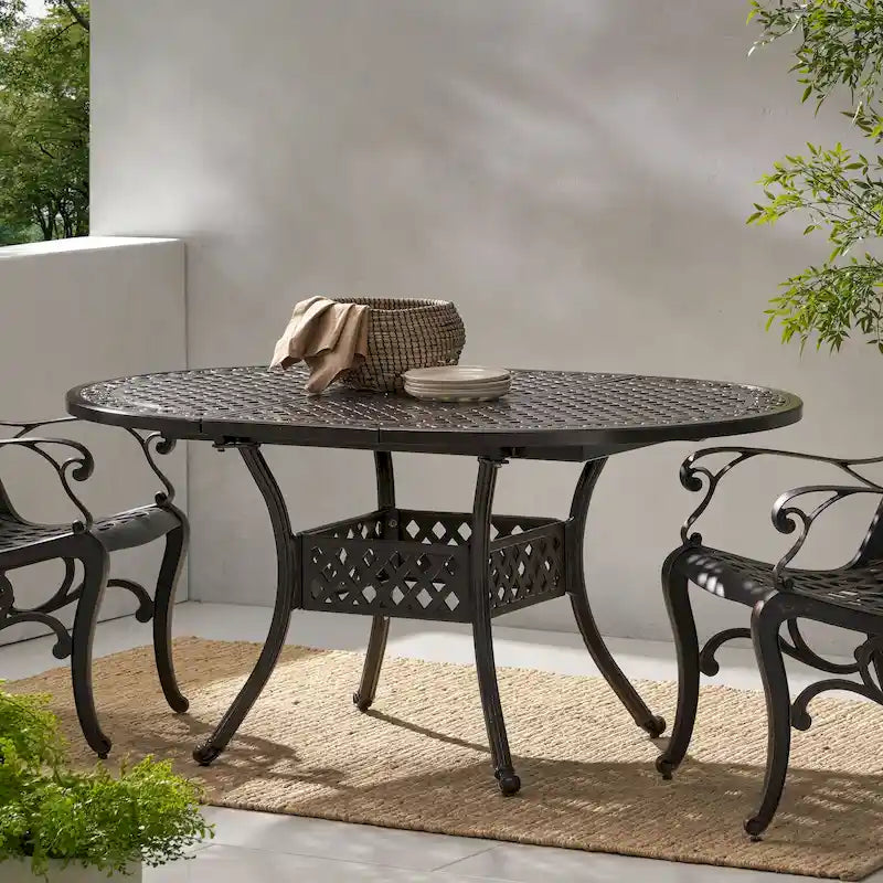 Stock Island Outdoor Oval Dining Table by Christopher Knight Home - 61.00 L x 45.70 W x 28.50 H