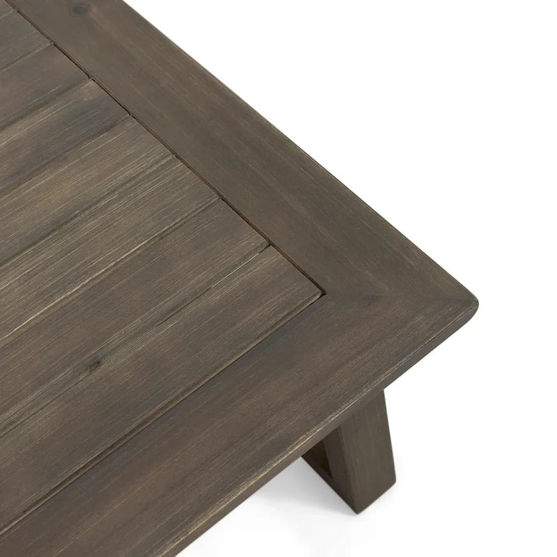 Belgian Outdoor Acacia Wood Chat Set by Christopher Knight Home