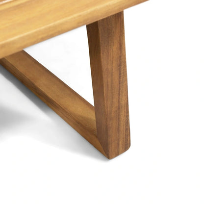 Belgian Outdoor Acacia Wood Chat Set by Christopher Knight Home